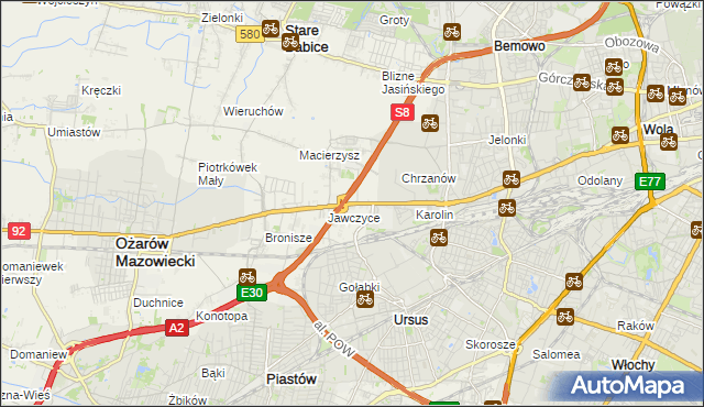 mapa Mory gmina Ożarów Mazowiecki, Mory gmina Ożarów Mazowiecki na mapie Targeo