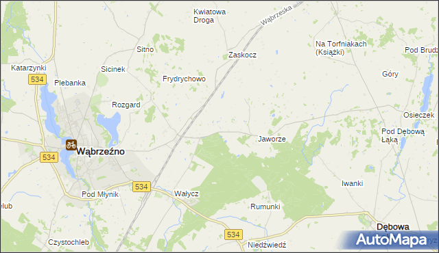 mapa Myśliwiec, Myśliwiec na mapie Targeo