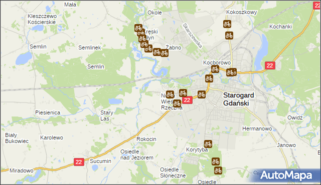 mapa Nowa Wieś Rzeczna, Nowa Wieś Rzeczna na mapie Targeo