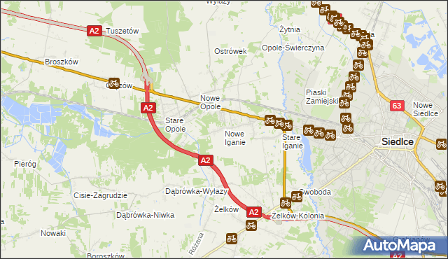 mapa Nowe Iganie, Nowe Iganie na mapie Targeo