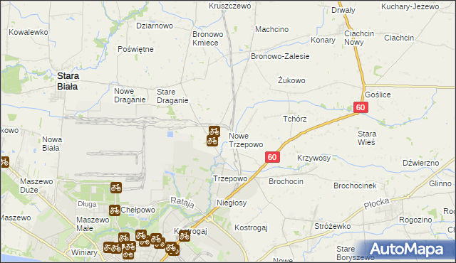 mapa Nowe Trzepowo, Nowe Trzepowo na mapie Targeo