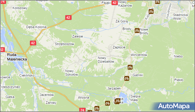 mapa Nowy Dziebałtów, Nowy Dziebałtów na mapie Targeo