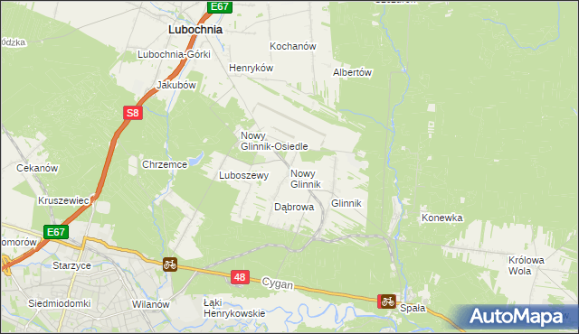 mapa Nowy Glinnik, Nowy Glinnik na mapie Targeo