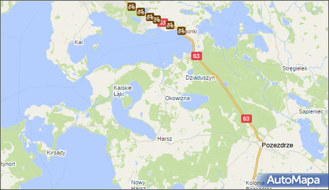mapa Okowizna, Okowizna na mapie Targeo