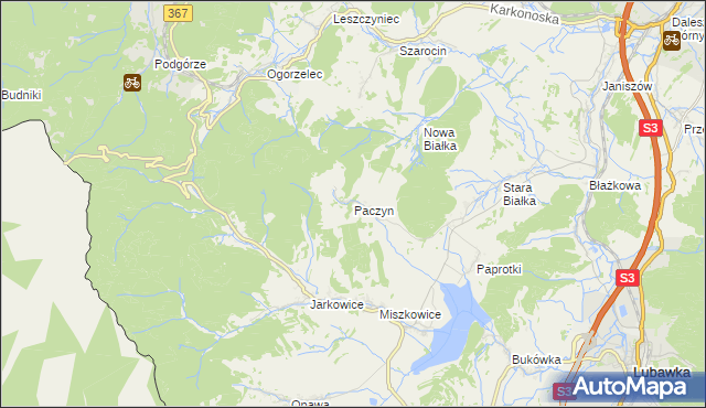 mapa Paczyn, Paczyn na mapie Targeo
