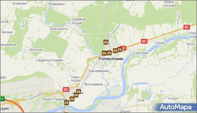 mapa Pomiechówek, Pomiechówek na mapie Targeo
