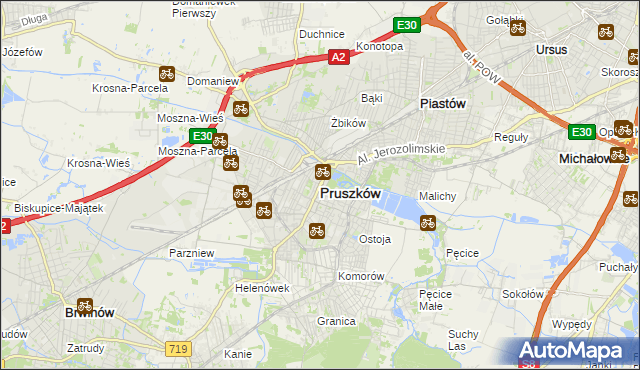 mapa Pruszków, Pruszków na mapie Targeo