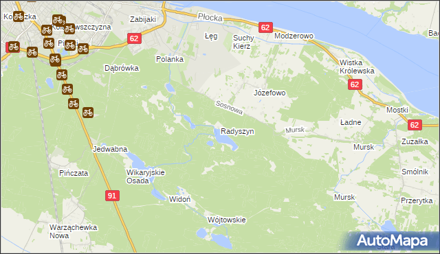 mapa Radyszyn, Radyszyn na mapie Targeo