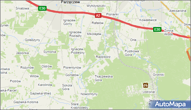 mapa Radzibórz, Radzibórz na mapie Targeo