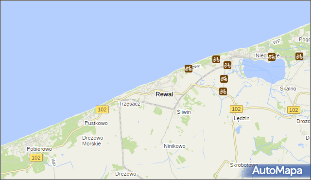 mapa Rewal, Rewal na mapie Targeo