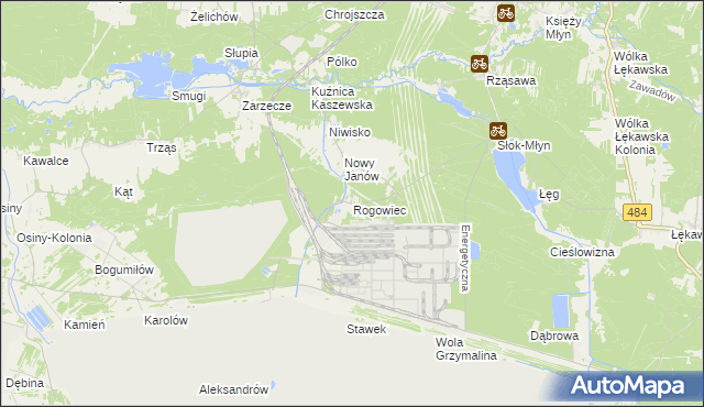 mapa Rogowiec, Rogowiec na mapie Targeo