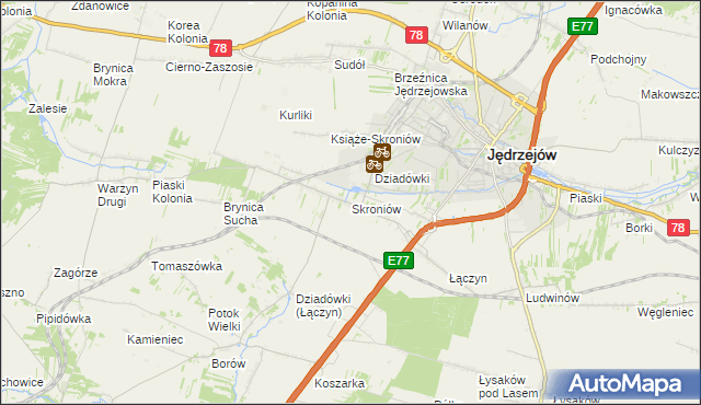 mapa Skroniów, Skroniów na mapie Targeo