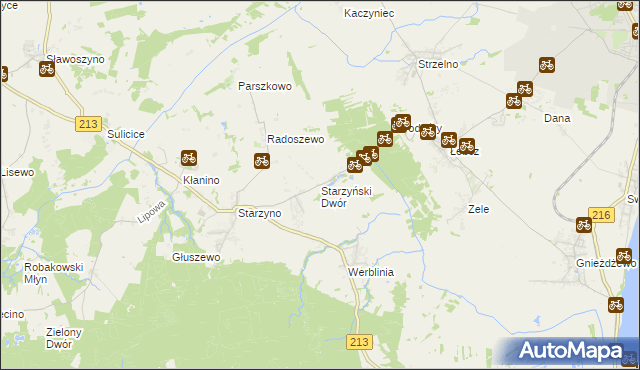 mapa Starzyński Dwór, Starzyński Dwór na mapie Targeo