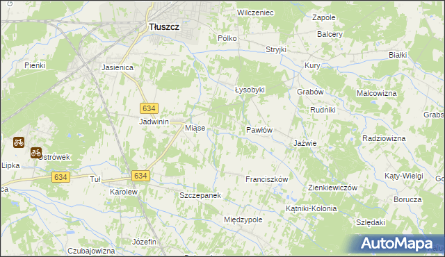 mapa Stasinów gmina Tłuszcz, Stasinów gmina Tłuszcz na mapie Targeo