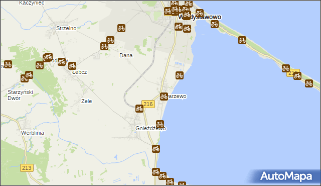 mapa Swarzewo, Swarzewo na mapie Targeo