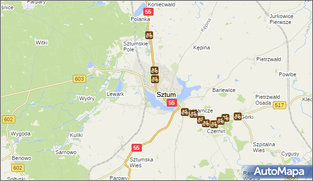 mapa Sztum, Sztum na mapie Targeo