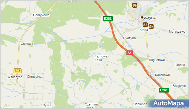 mapa Tarnowa Łąka, Tarnowa Łąka na mapie Targeo