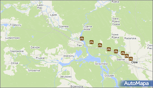 mapa Tleń, Tleń na mapie Targeo