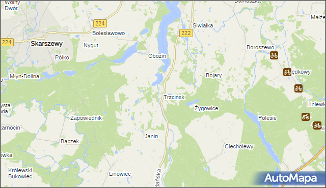 mapa Trzcińsk, Trzcińsk na mapie Targeo