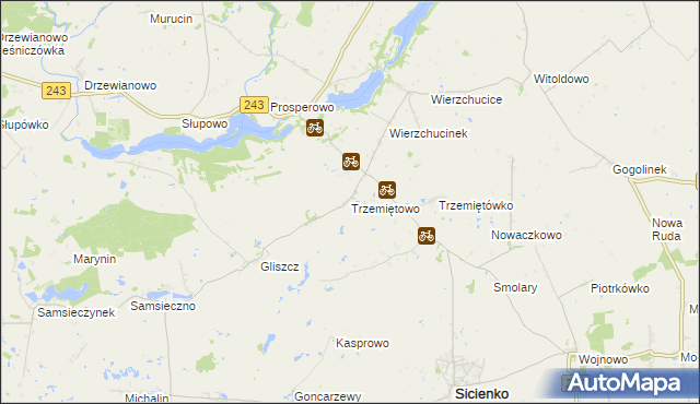 mapa Trzemiętowo, Trzemiętowo na mapie Targeo