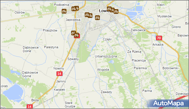 mapa Urbańszczyzna, Urbańszczyzna na mapie Targeo