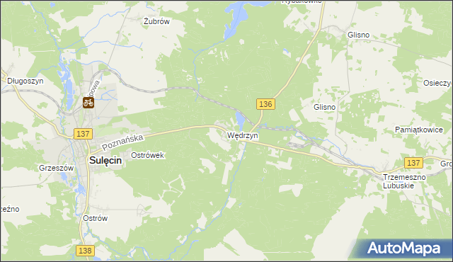 mapa Wędrzyn, Wędrzyn na mapie Targeo