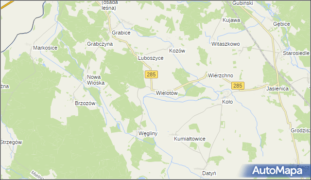 mapa Wielotów, Wielotów na mapie Targeo