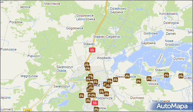 mapa Wszewilki, Wszewilki na mapie Targeo