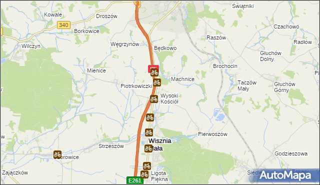 mapa Wysoki Kościół, Wysoki Kościół na mapie Targeo