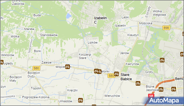 mapa Zielonki-Wieś, Zielonki-Wieś na mapie Targeo