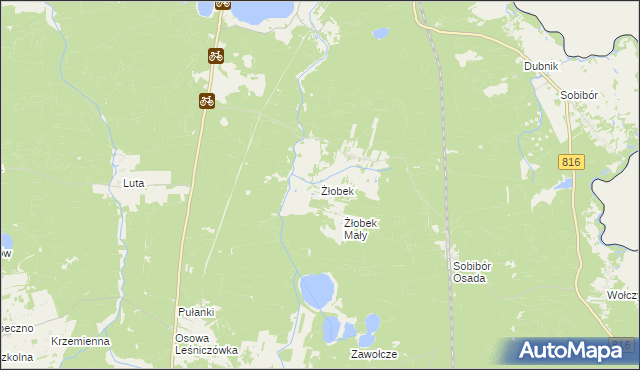 mapa Żłobek gmina Włodawa, Żłobek gmina Włodawa na mapie Targeo