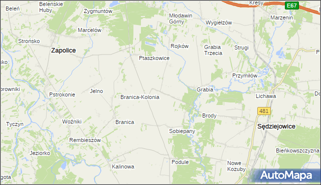 mapa Brzeski gmina Sędziejowice, Brzeski gmina Sędziejowice na mapie Targeo