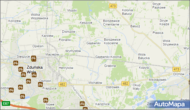 mapa Gajewniki-Kolonia, Gajewniki-Kolonia na mapie Targeo