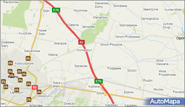 mapa Grotowice gmina Oporów, Grotowice gmina Oporów na mapie Targeo