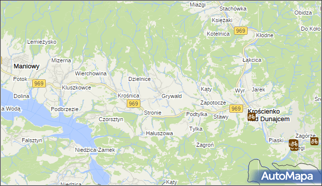 mapa Grywałd, Grywałd na mapie Targeo