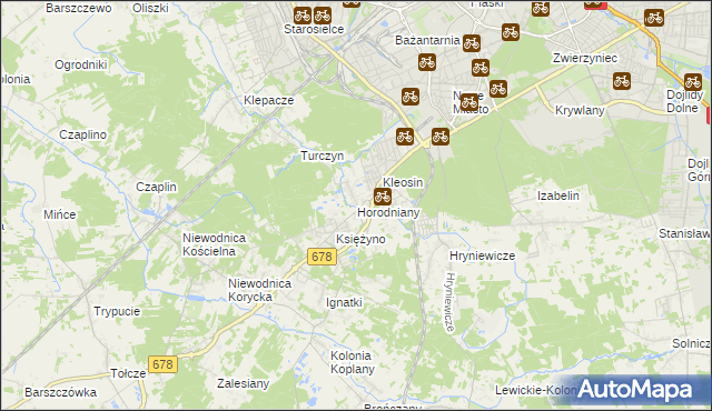 mapa Horodniany, Horodniany na mapie Targeo