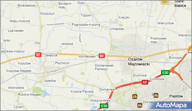 mapa Ołtarzew, Ołtarzew na mapie Targeo