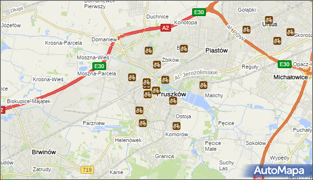 mapa Pruszków, Pruszków na mapie Targeo