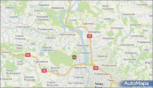 mapa Rdziostów, Rdziostów na mapie Targeo
