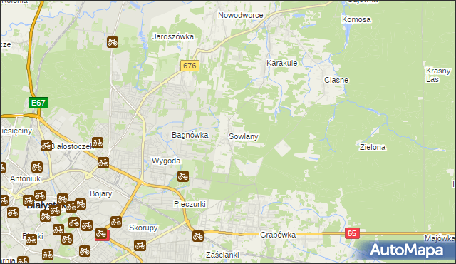 mapa Sowlany, Sowlany na mapie Targeo