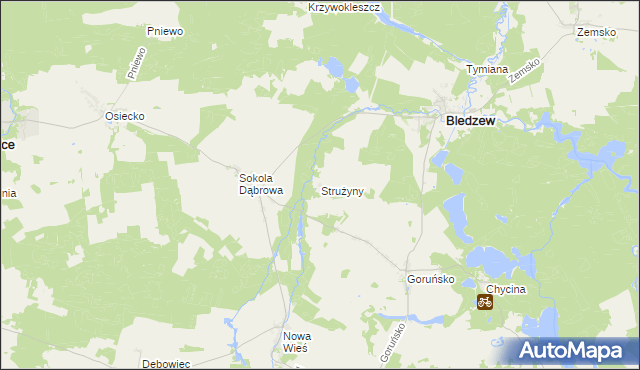 mapa Strużyny, Strużyny na mapie Targeo