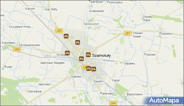 mapa Szamotuły, Szamotuły na mapie Targeo