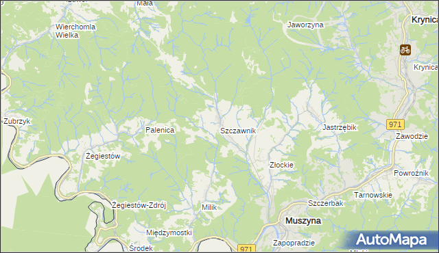 mapa Szczawnik, Szczawnik na mapie Targeo