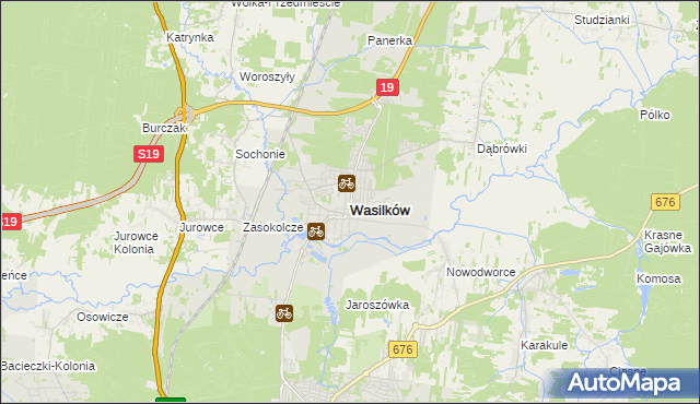 mapa Wasilków, Wasilków na mapie Targeo