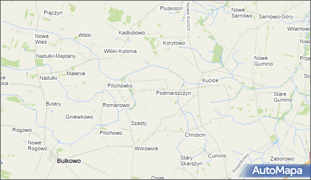 mapa Podmarszczyn, Podmarszczyn na mapie Targeo