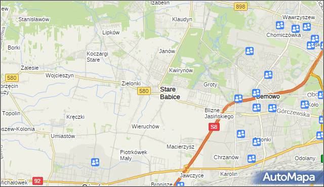 mapa Babice Nowe, Babice Nowe na mapie Targeo
