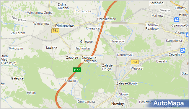 mapa Janów gmina Piekoszów, Janów gmina Piekoszów na mapie Targeo