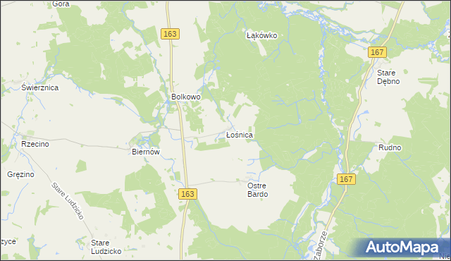 mapa Łośnica, Łośnica na mapie Targeo