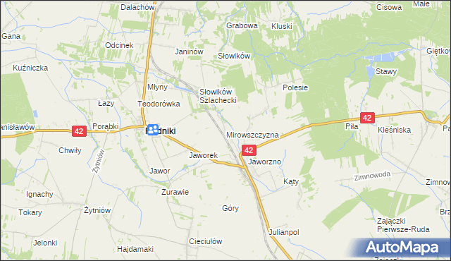 mapa Mirowszczyzna, Mirowszczyzna na mapie Targeo