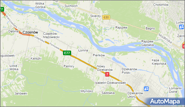 mapa Pieńków, Pieńków na mapie Targeo